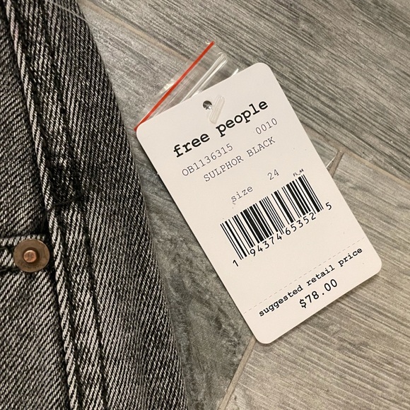 NWT FREE PEOPLE sulphor black skirt size 24 - Picture 5 of 10